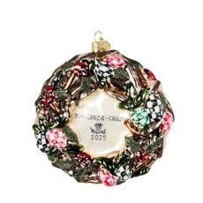 Mackenzie-Childs 2025 mackenzie-childs wreath glass ornament