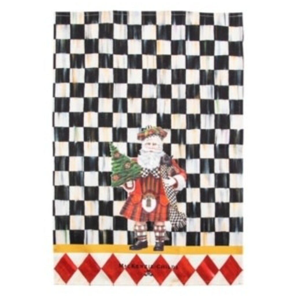 Mackenzie-Childs scottish santa dish towel