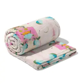 Monet's Garden Pink Fleece Blanket