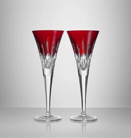 Waterford Lismore Toasting Flute 5.5 oz., Red, set of 2