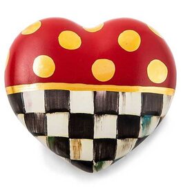 Mackenzie-Childs Dotty Heart Ceramic Decor