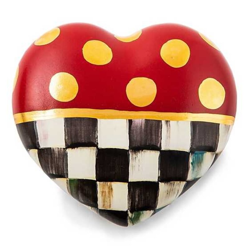 Mackenzie-Childs Dotty Heart Ceramic Decor