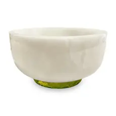 Beatriz Ball RESIN Rio Large Bowl with Base (white & green)