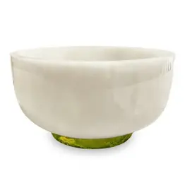 Beatriz Ball RESIN Rio Large Bowl with Base (white & green)