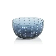Portofino White Dot Condiment Bowl/Navy Blue