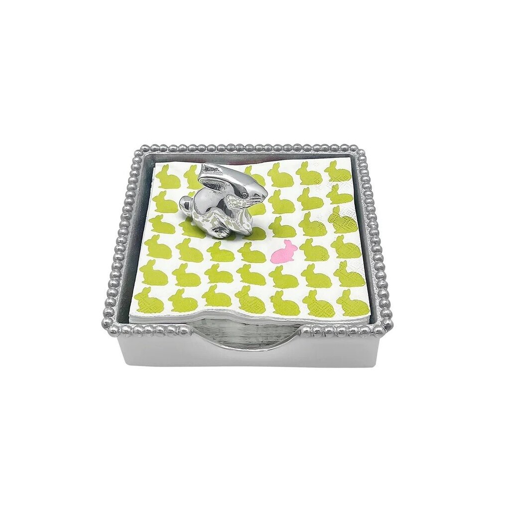 Mariposa Bunny Beaded Napkin Box Set
