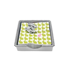 Mariposa Bunny Beaded Napkin Box Set