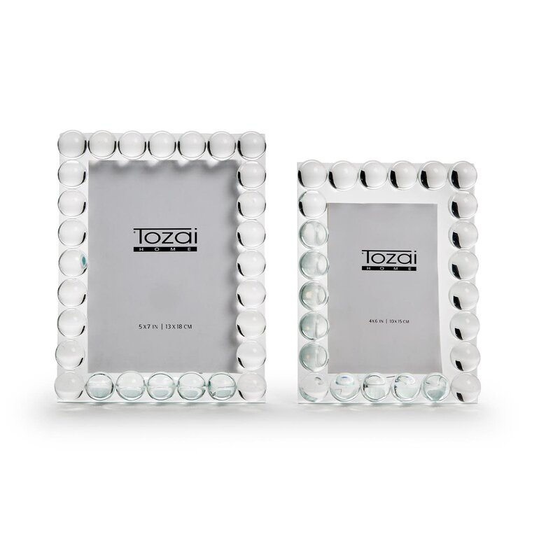 Bubbles Crystal Glass Photo Frame, 4 x 6