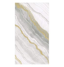 Caspari Marble Grey Guest Towel