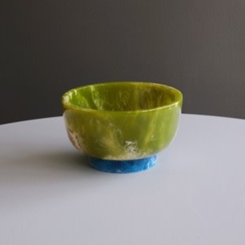 Beatriz Ball RESIN Rio Small Bowl with Base (green & blue)