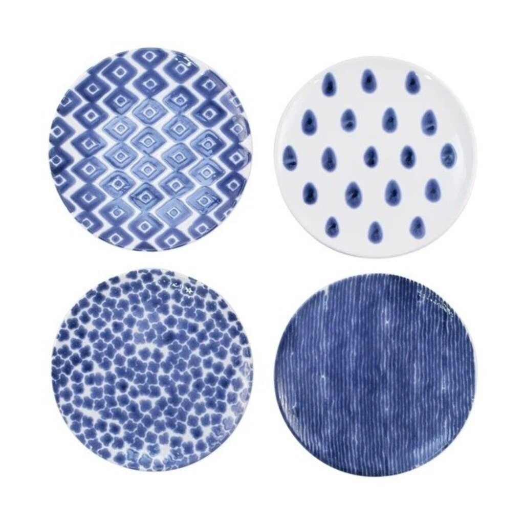Vietri SANTORINI ASSORTED SALAD PLATES - SET OF 4