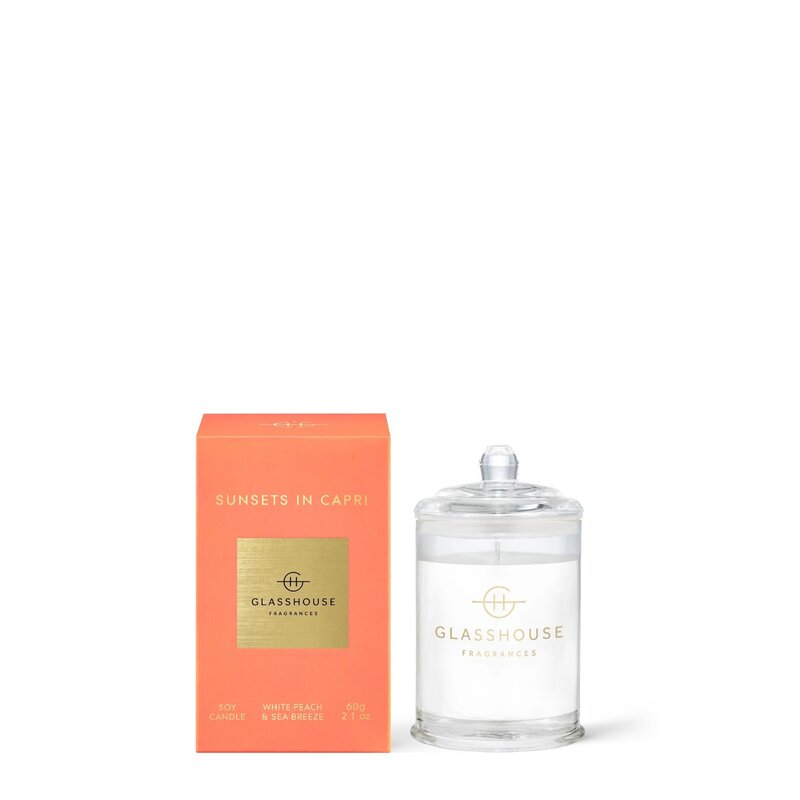 Glasshouse Fragrances SUNSETS IN CAPRI,2.1 oz. Candle