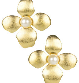 Maggie Earring Pearl - Clip On