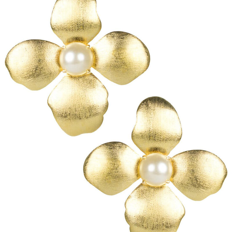 Maggie Earring Pearl - Clip On