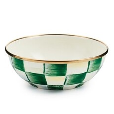 Mackenzie-Childs emerald check everyday bowl