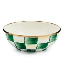 Mackenzie-Childs emerald check everyday bowl