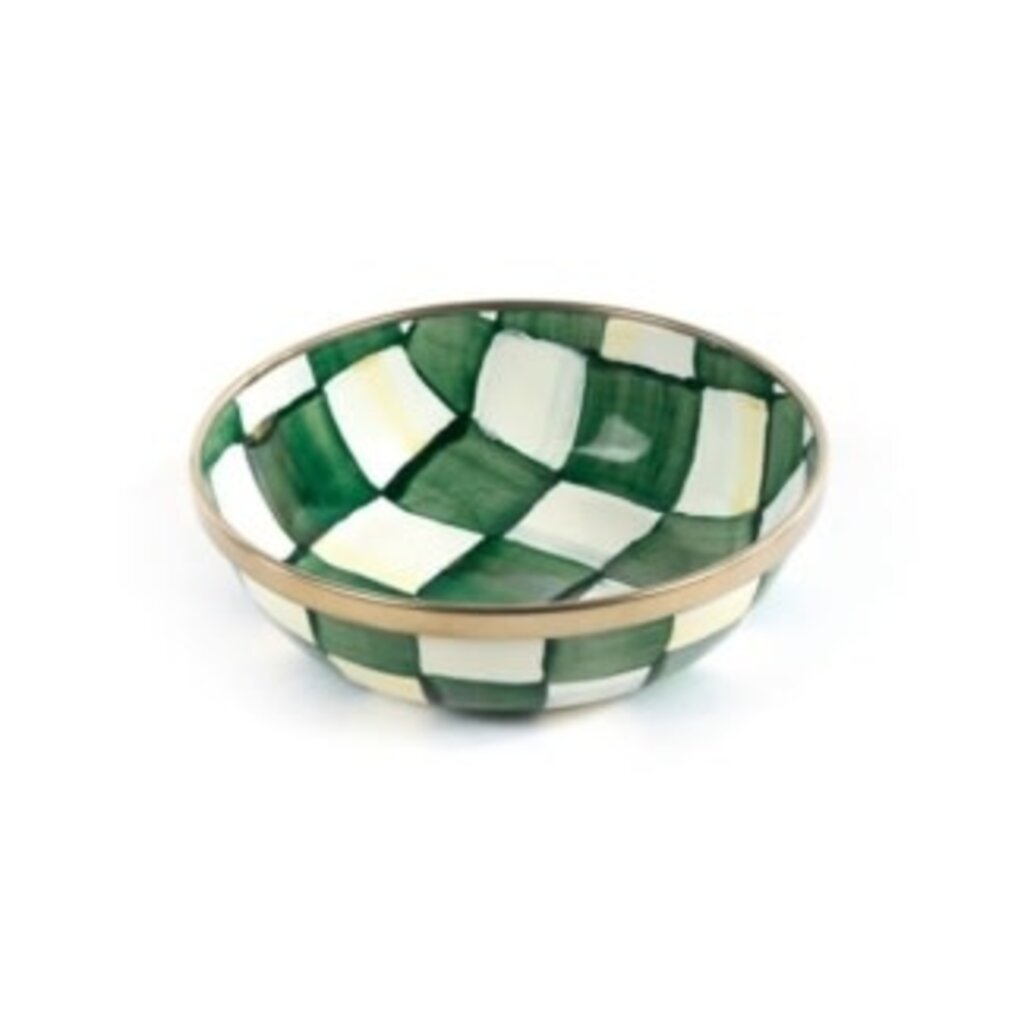 Mackenzie-Childs emerald check relish dish