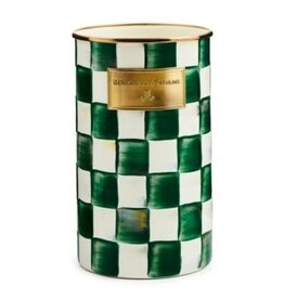 Mackenzie-Childs emerald check utensil holder