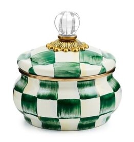 Mackenzie-Childs emerald check squashed pot