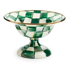Mackenzie-Childs emerald check small compote
