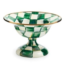 Mackenzie-Childs emerald check small compote