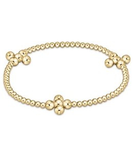 enewton signature cross gold pattern 2.5mm bead bracelet - classic beaded signature cross gold - 4mm bead gold