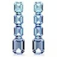 Swarovski Millenia Drop Earrings Octagon cut, Color gradient, Blue