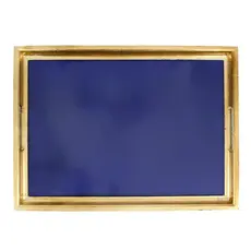 Vietri Florentine Wooden Accessories Cobalt & Gold Large Rectangular Tray