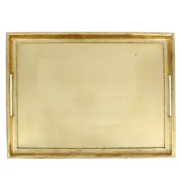 Vietri FLORENTINE WOODEN ACCESSORIES GOLD LARGE RECTANGULAR TRAY