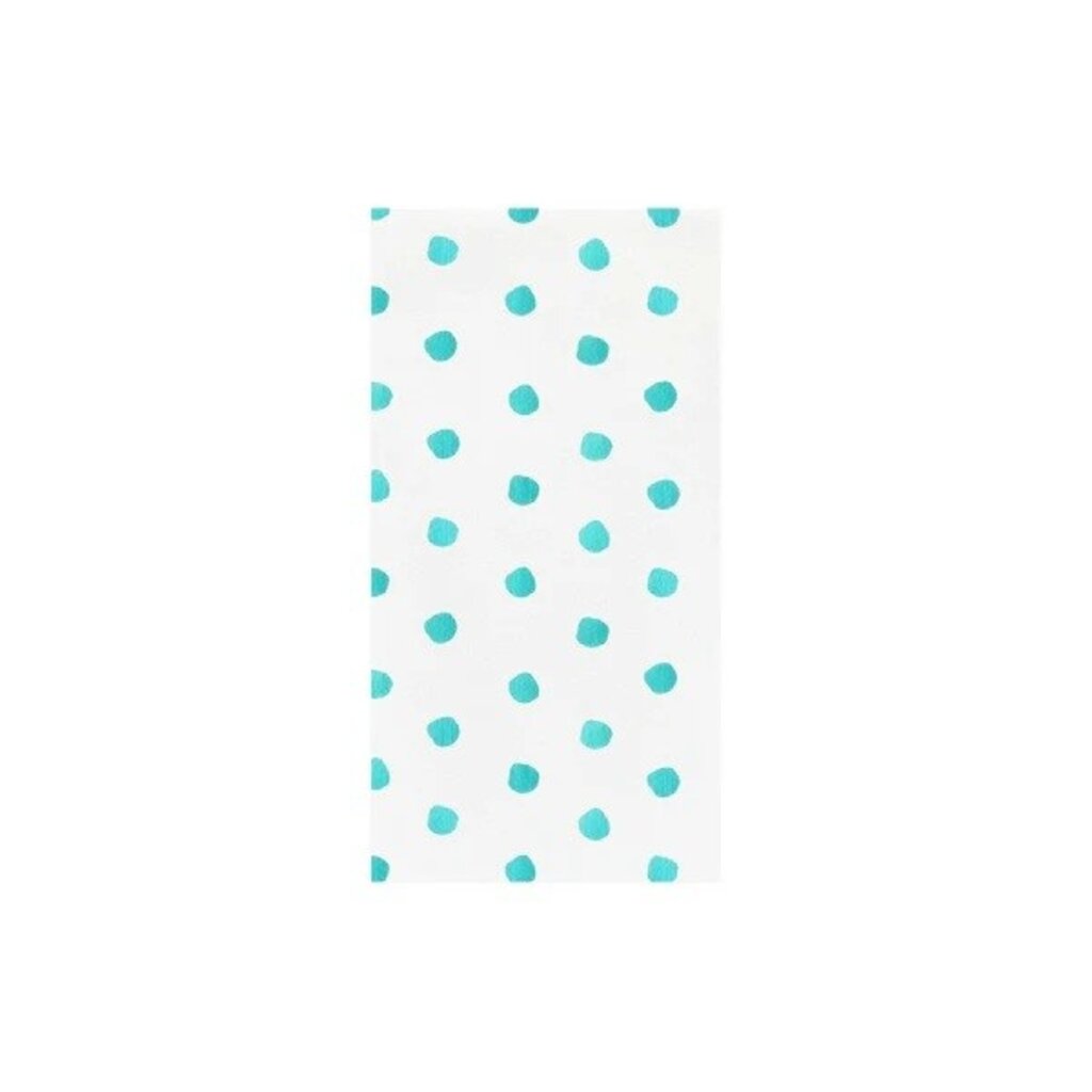 Vietri Papersoft Napkins Dot Aqua Guest Towels