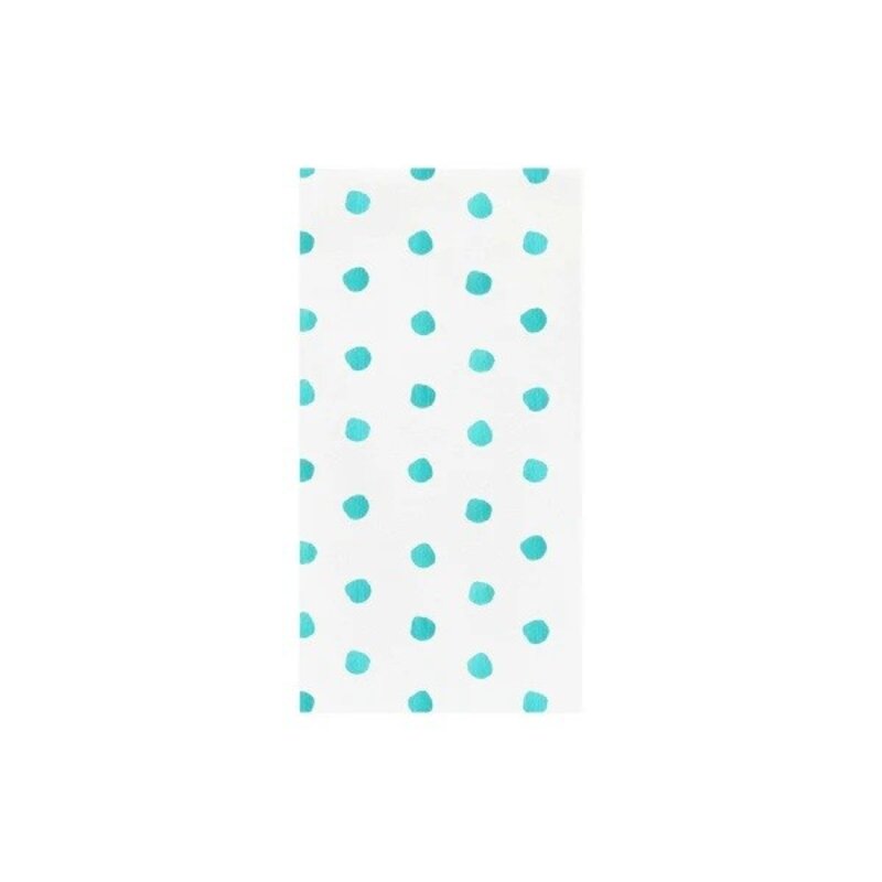 Vietri Papersoft Napkins Dot Aqua Guest Towels