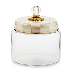Mackenzie-Childs Mocha Check Medium Kitchen Canister