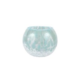 Vietri NUVOLA LIGHT BLUE AND WHITE SMALL ROUND VASE