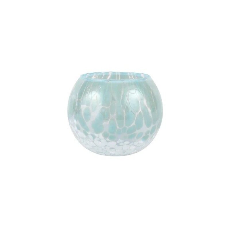 Vietri NUVOLA LIGHT BLUE AND WHITE SMALL ROUND VASE