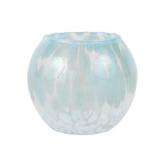Vietri NUVOLA LIGHT BLUE AND WHITE ROUND BUD VASE