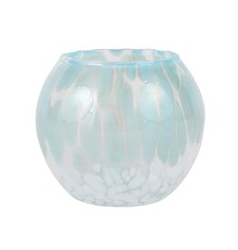 Vietri NUVOLA LIGHT BLUE AND WHITE ROUND BUD VASE