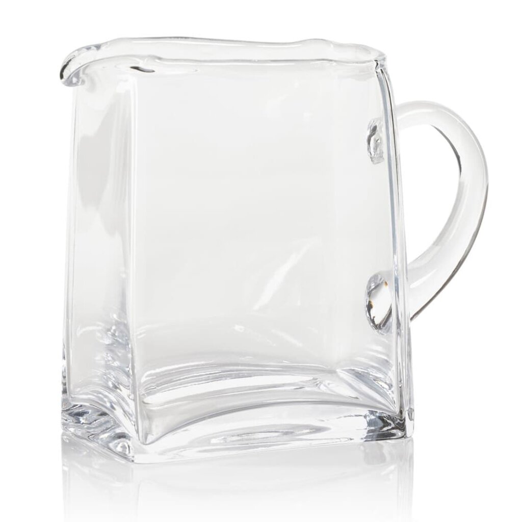 BEAUFORT BLOWN GLASS  SCISSOR CUT PITCHER