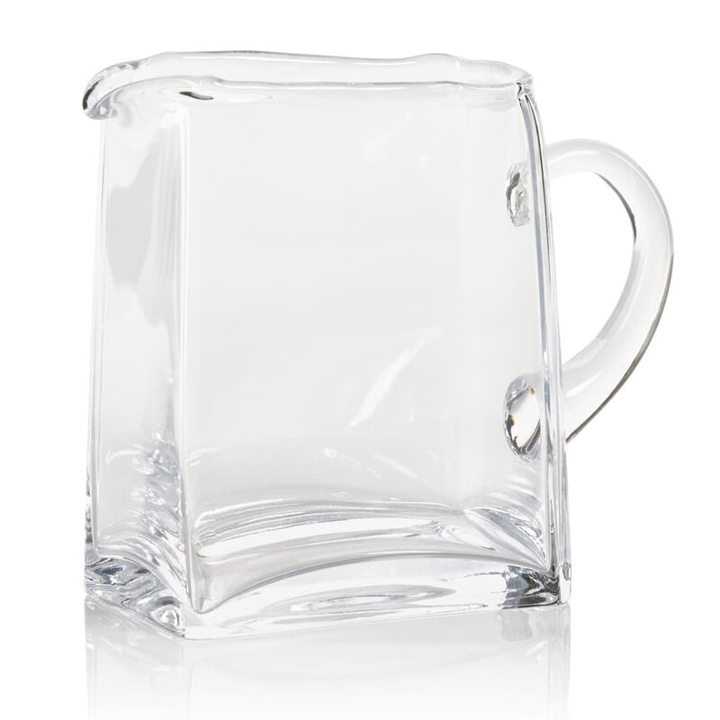BEAUFORT BLOWN GLASS  SCISSOR CUT PITCHER