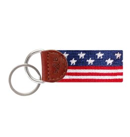 Smathers & Branson Old Glory Needlepoint Key Fob