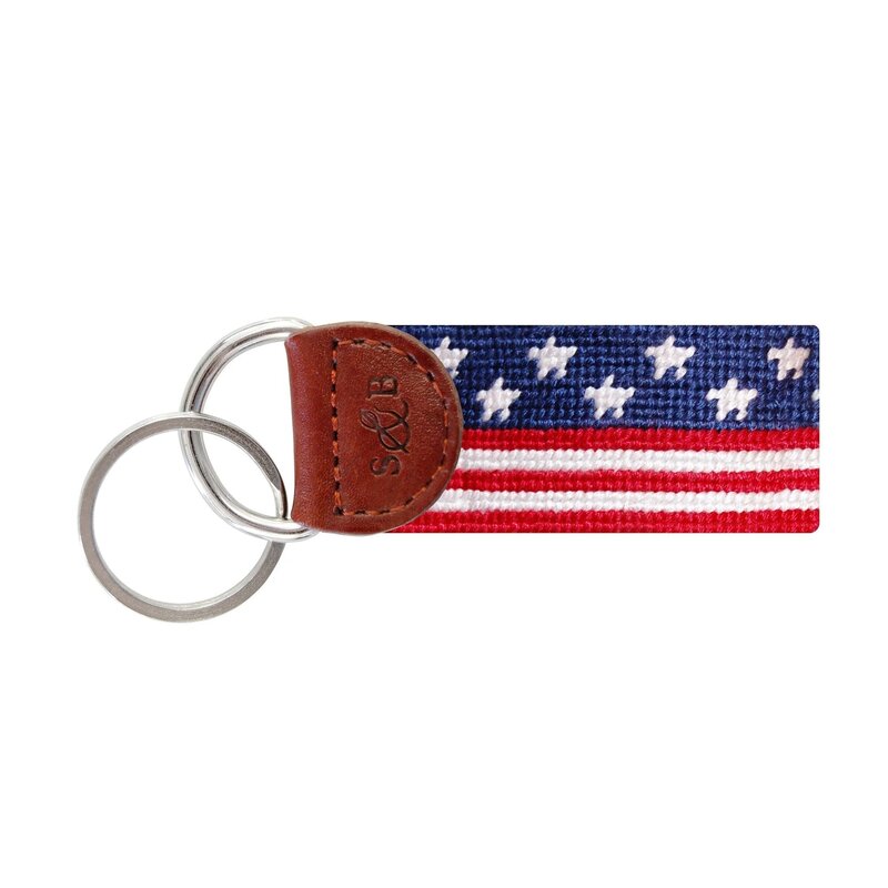 Smathers & Branson Old Glory Needlepoint Key Fob
