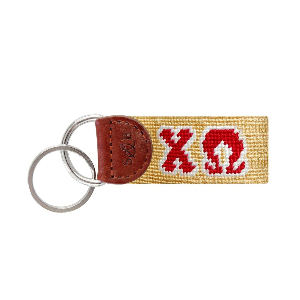 Smathers & Branson Chi Omega Needlepoint Key Fob