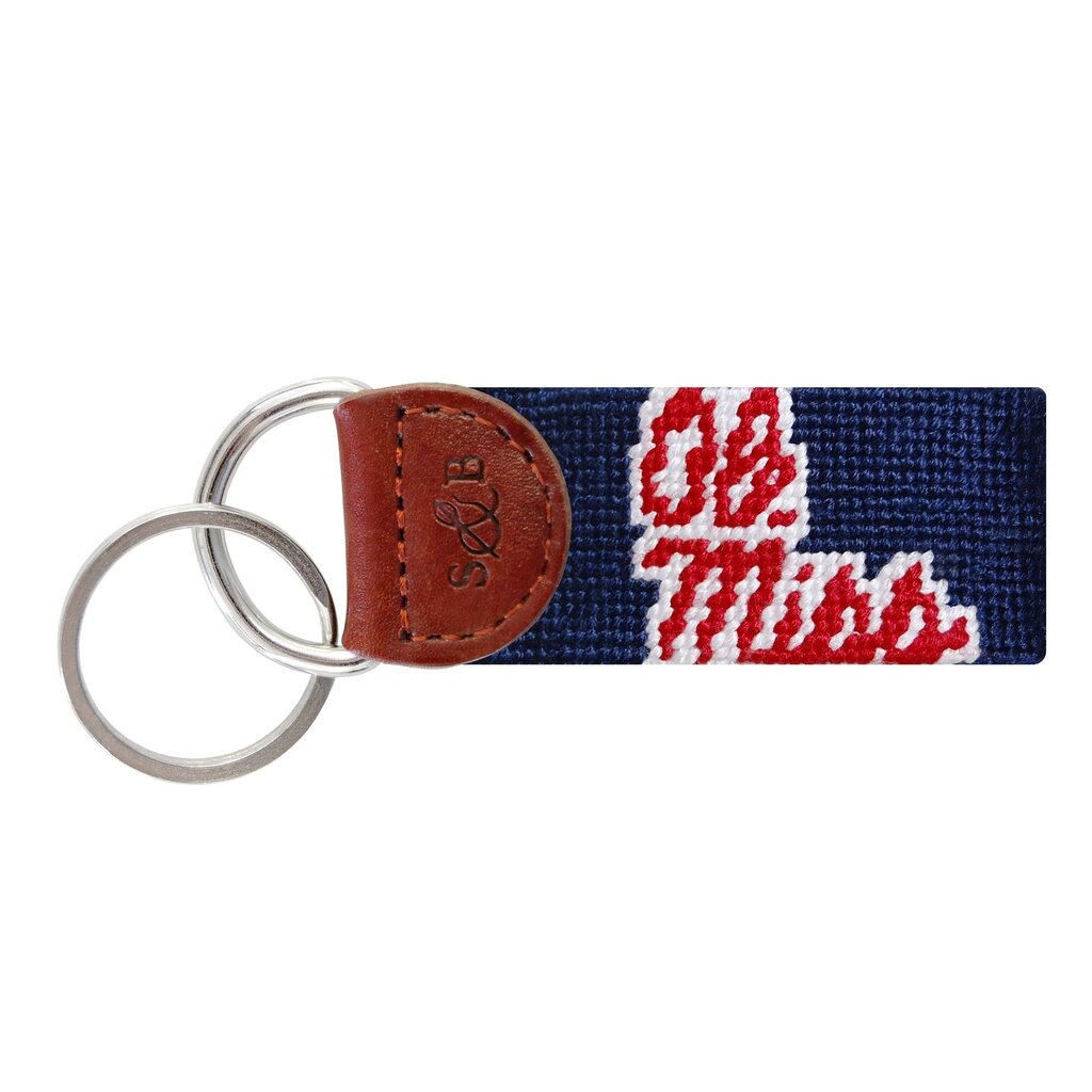 Smathers & Branson Ole Miss Needlepoint Key Fob