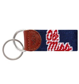 Smathers & Branson Ole Miss Needlepoint Key Fob