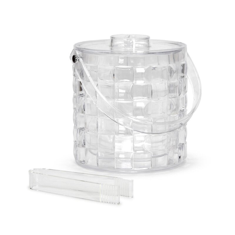 Cubed Ice bucket w/Tongs