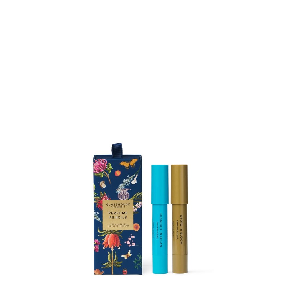 Glasshouse Fragrances PERFUME PENCILS -Set of 2 - Kyoto in Bloom, Midnight in Milan