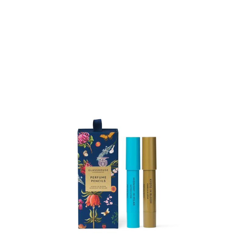 Glasshouse Fragrances PERFUME PENCILS -Set of 2 - Kyoto in Bloom, Midnight in Milan