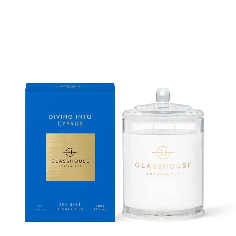 Glasshouse Fragrances 13.4 oz. Candle - DIVING INTO CYPRUS
