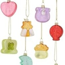 Marshmallow Charms  Ornaments, Set of 8