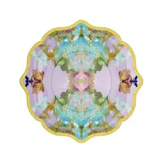Stained Glass Lavender Cocktail Plates 10Pk
