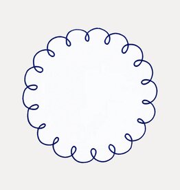 Placemat, Lisboa White with Blue